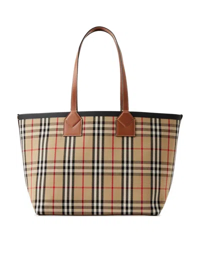 Burberry Totes Bag In Brown