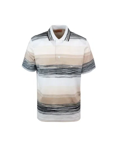 Missoni Slub Motif Printed Polo Shirt In Multi