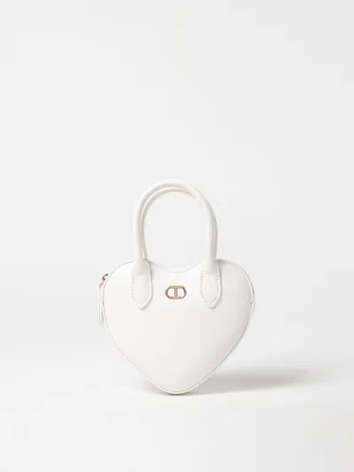 Twinset Heart-shape Logo-plaque Bag In White