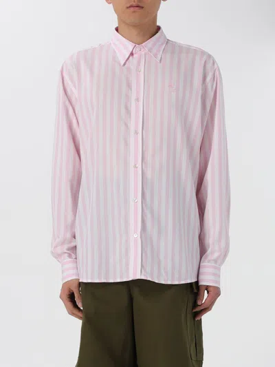 Acne Studios Striped Shirt In Pink