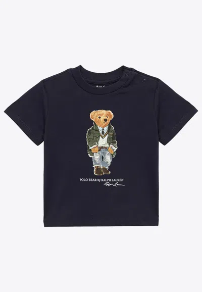 Polo Ralph Lauren Babies Crewneck T-shirt In Blue