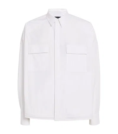 Juunj Cotton Shirt Jacket In White