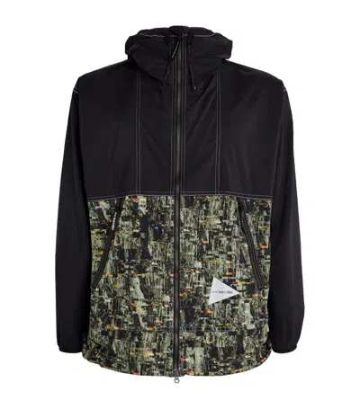 And Wander Digital Print Windbreaker Jacket In Multi