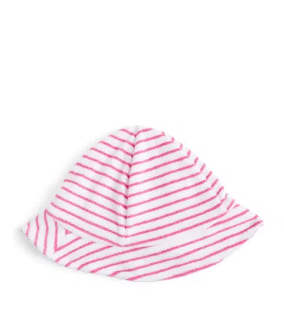 Kissy Kissy Striped Terry Sunhat In Pink