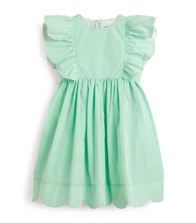 Stella Mccartney Kids' Ruffle-sleeve Dress (3-14 Years) In Green