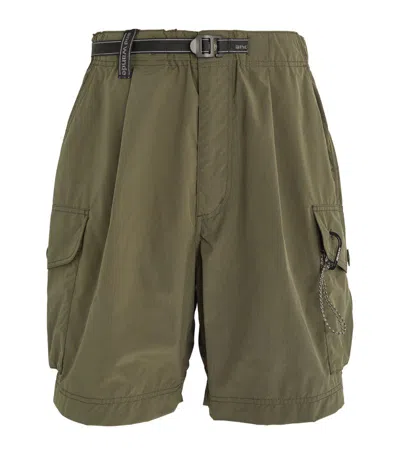 And Wander Oversized Cargo Shorts In Green
