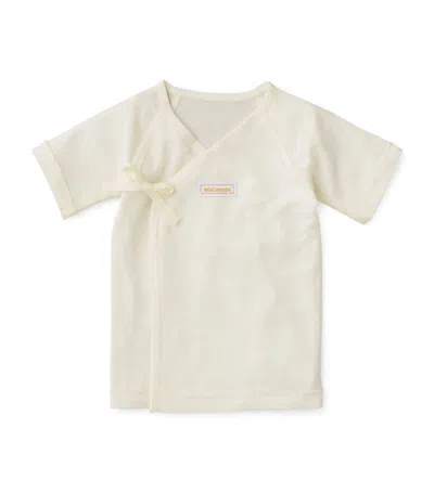 Miki House Babies' Silk Top (1-3 Months) In White