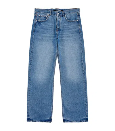 Jacquemus Cotton Straight Jeans In Blue