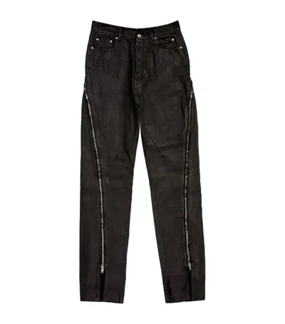 Rick Owens Zip-detail Slim Jeans In Black