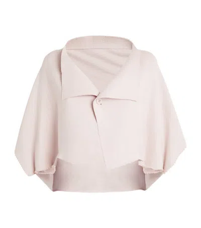 Issey Miyake Campagne Cropped Cardigan In Pink