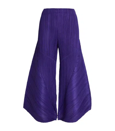 Issey Miyake Thicker Bottoms 2 Flared Trousers In Purple