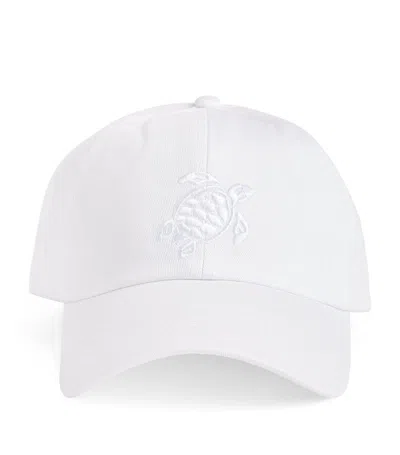 Vilebrequin Embroidered Turtle Baseball Cap In White