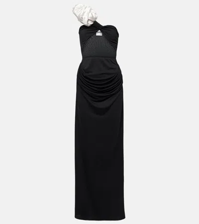 Magda Butrym Cutout Silk Maxi Dress In Black