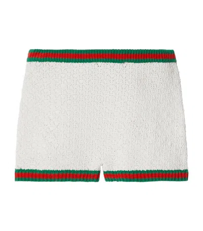 Gucci Cotton Lace Shorts In White