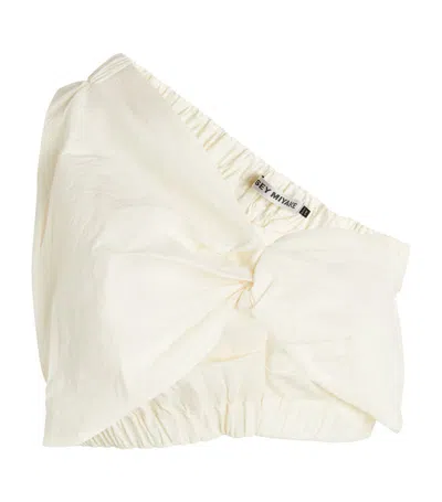 Issey Miyake Twisted Tailored Trousers In Ivory