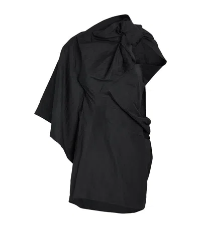 Issey Miyake Twisted Mini Dress In Black