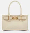 Versace Medusa '95 Small Leather Tote Bag In Beige