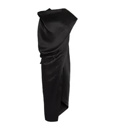 Issey Miyake Enveloping Midi Dress In Black