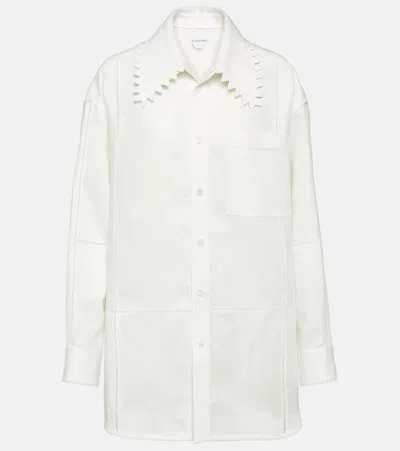 Bottega Veneta Oversized Linen Shirt In White