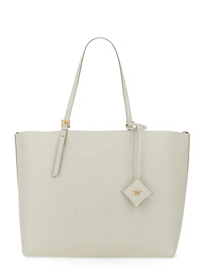 Mcm Shopping Bag Himmel Large In White