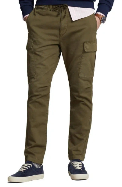 Polo Ralph Lauren Stretch Cotton Twill Cargo Pants In Canopy Olive