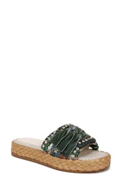 Circus Ny By Sam Edelman Wyatt Ribbon Platform Slide Sandals In Ocean Sapphire Multi