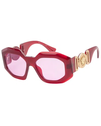 Versace Women's Sunglasses, Ve4424u In Transparent Red