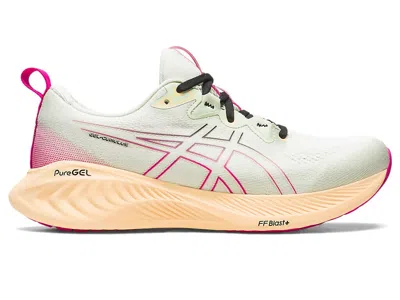 Asics Gel-cumulus 25 1012b441-300 Women Whisper Green Pink Running Shoes Nr6233 In Green/pink Rave