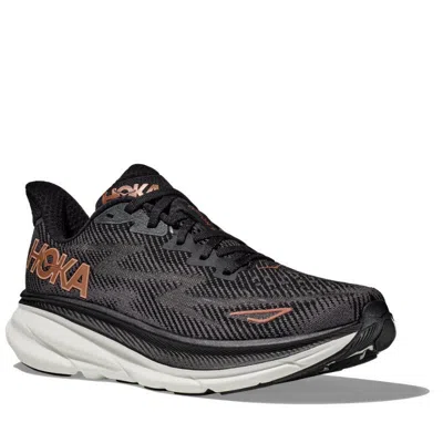 Hoka One One Clifton 9 Mesh Sneakers In Black