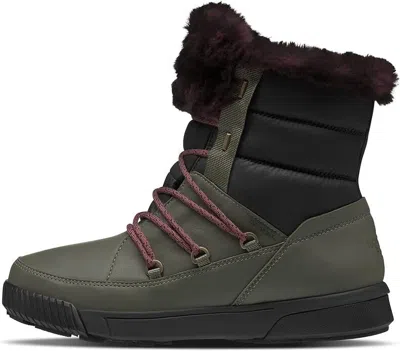 The North Face Sierra Luxe Nf0a5lwb9y4 Women's Green Black Snow Boots 9.5 Cat90