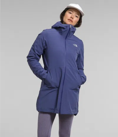 The North Face Thermoball Eco Womens Cave Blue Triclimate Parka Jacket Xs Ncl410