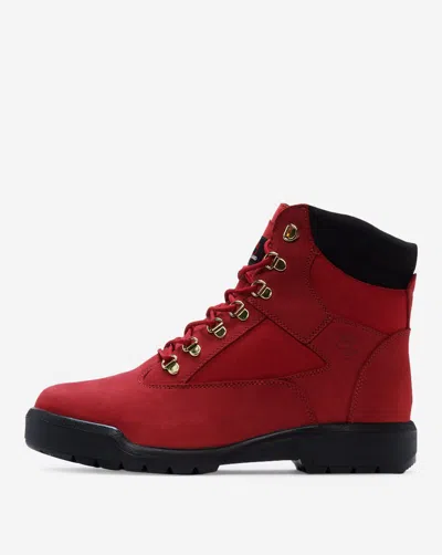 Timberland Field Tb-0a2jnw-f41 Men's Dark Red Leather 6" Waterproof Boots Nr5433