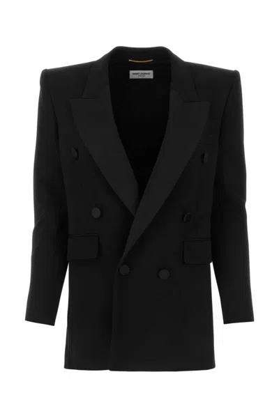 Saint Laurent Jackets And Vests In Black