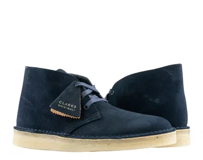 Clarks Desert Coal 261-69997 Men's Navy Suede Lace Up Ankle Chukka Boots Clk32 In Blue
