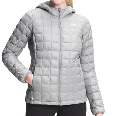 The North Face Thermoball Eco Nf0a5glca91 Women's Gray Hooded Jacket S Dtf812 In Grey