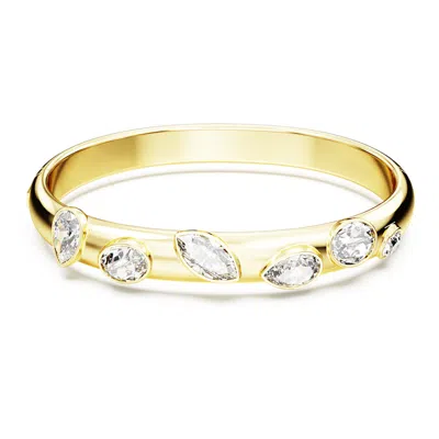 Swarovski Gold-tone Mixed Crystal Bangle Bracelet In White