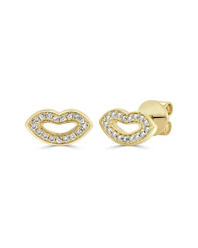 Sabrina Designs 14k 0.16 Ct. Tw. Diamond Lip Earrings In Yellow
