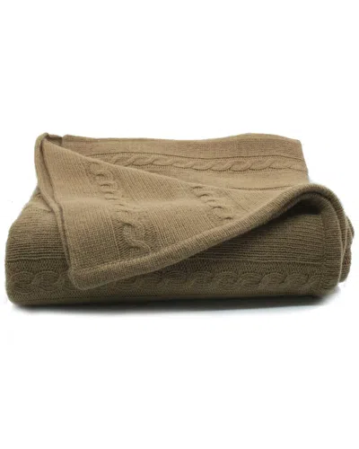 Portolano Throw With Cables In Olive