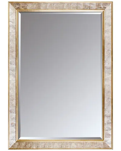 Overstock Art La Pastiche Gold Pearl Wall Mirror In White