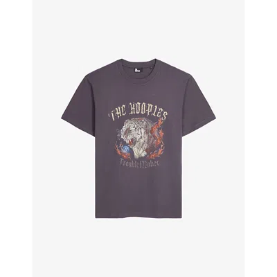 The Kooples Mens Carbone Graphic-print Short-sleeve Cotton T-shirt