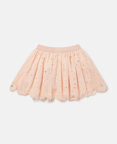 Stella Mccartney Kids' Bejeweled Scalloped Edge Tutu Skirt In Pink