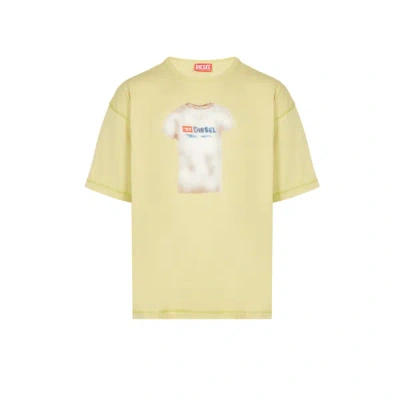 Diesel Paris Balenciaga Cotton T-shirt In Yellow