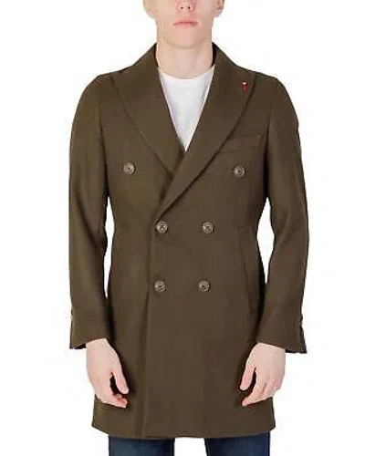 Pre-owned Mulish Men's V-neck Button Coat In Green