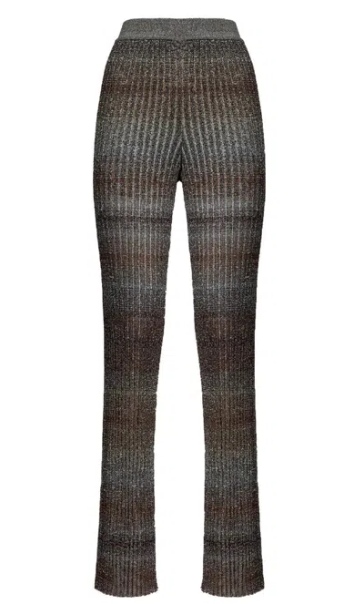 Missoni Straight Leg Ribbed Trousers In Multi