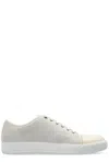 Lanvin Dbb1 Leather And Suede Sneakers For Male In Light Grey