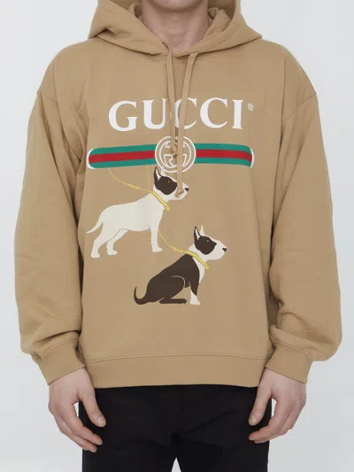 Gucci Cotton Jersey Sweatshirt In Beige