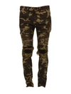 BALMAIN DISTRESSED CAMOUFLAGE TROUSERS,9529 T022C147