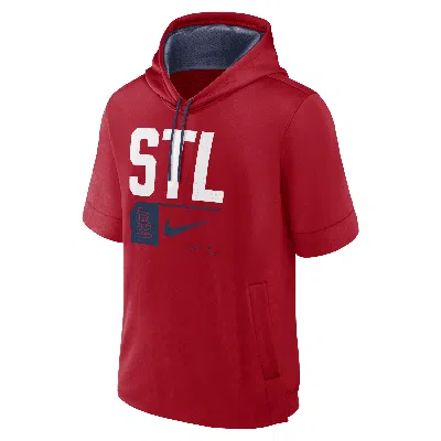 Nike Red St. Louis Cardinals Tri Code Lockup Short Sleeve Pullover Hoodie