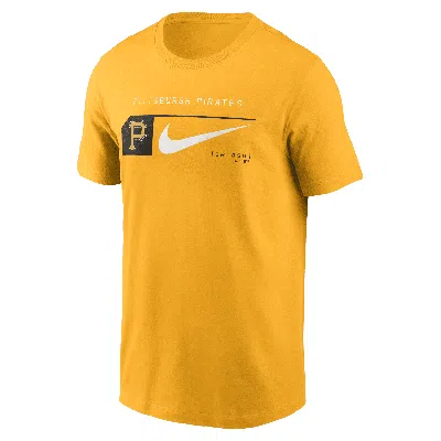 Nike Gold Pittsburgh Pirates Team Swoosh Lockup T-shirt In Yellow