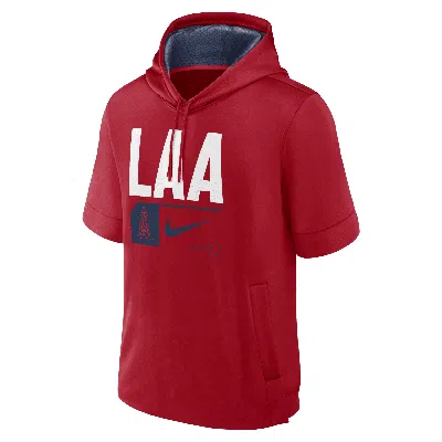 Nike Red Los Angeles Angels Tri Code Lockup Short Sleeve Pullover Hoodie